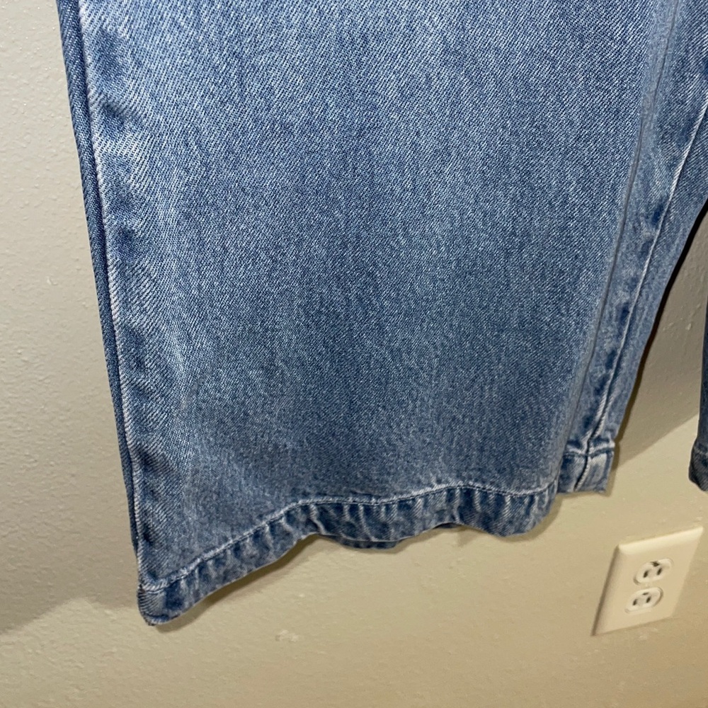 High-Rise Wide Leg Denim Pants in Blue - Picture 6 of 12